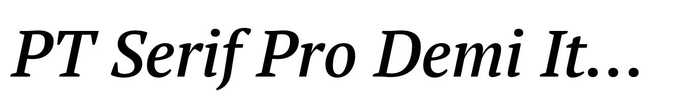 PT Serif Pro Demi Italic